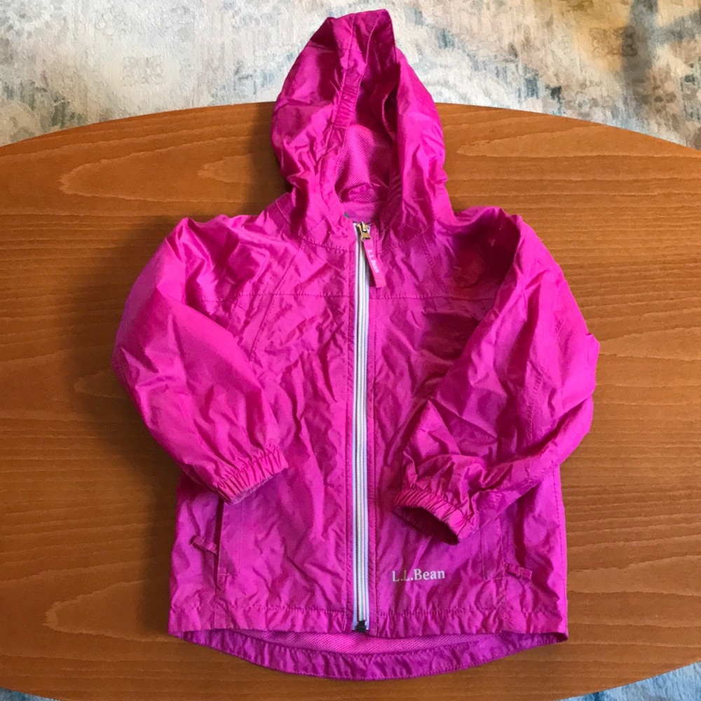 Child LL Bean pink raincoat size 4T